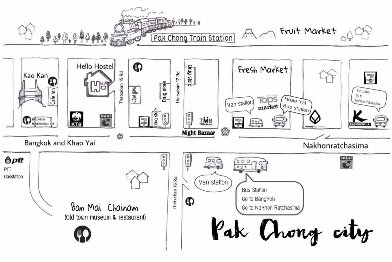 Hello Hostel Pak Chong Екстериор снимка